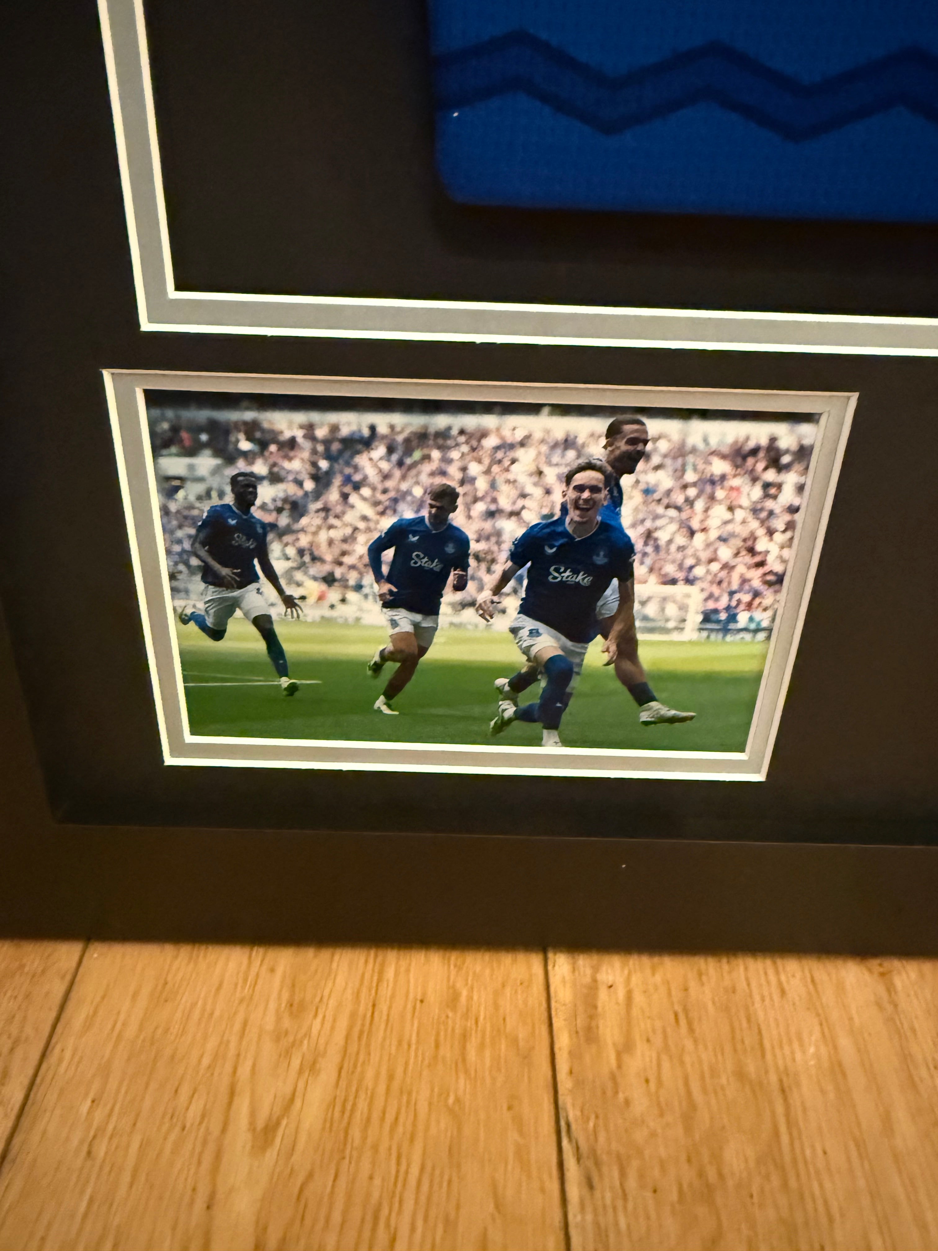 James Garner - 2025/26 Framed Signed Everton Shirt with COA + XL Frame