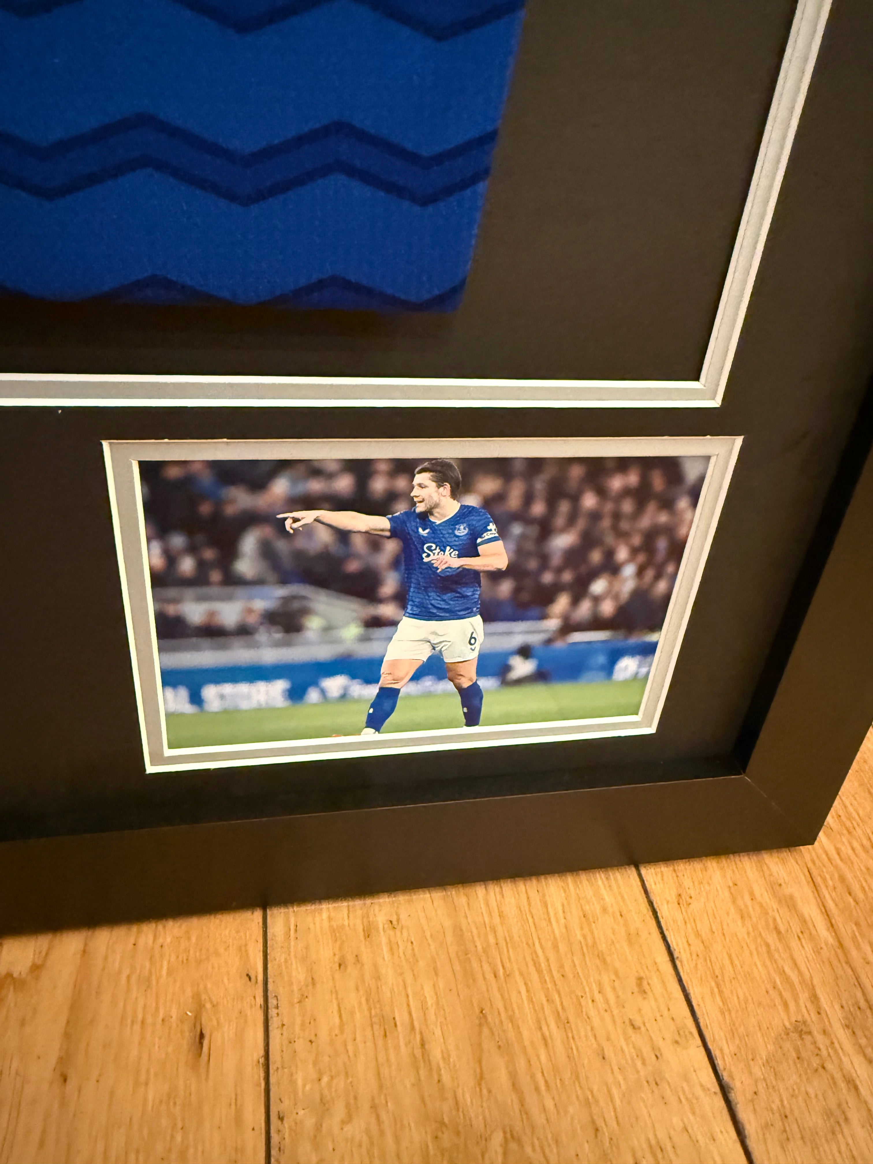James Tarkowski - 2025/26 Framed Signed Everton Shirt with COA + XL Frame