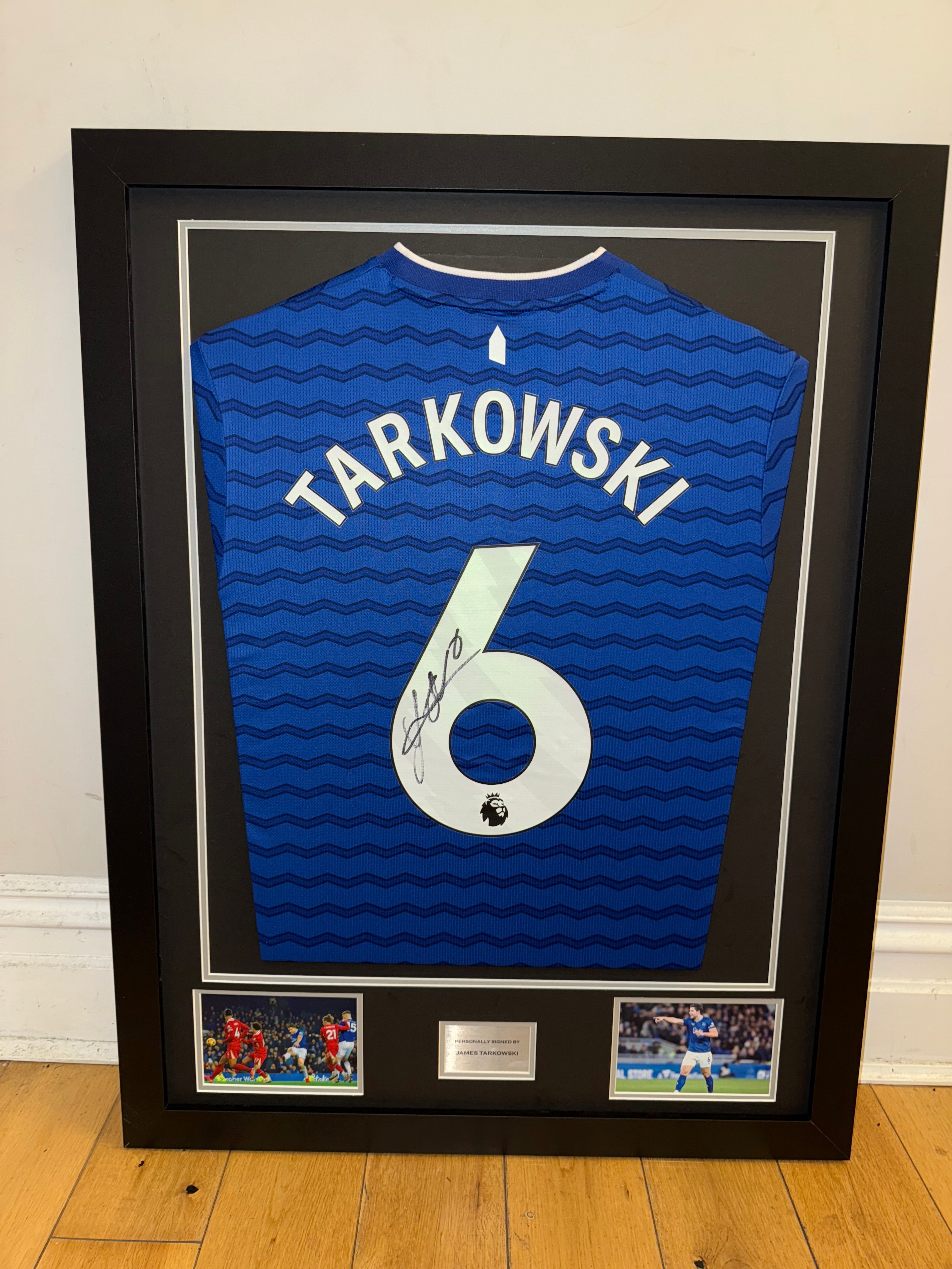 James Tarkowski - 2025/26 Framed Signed Everton Shirt with COA + XL Frame